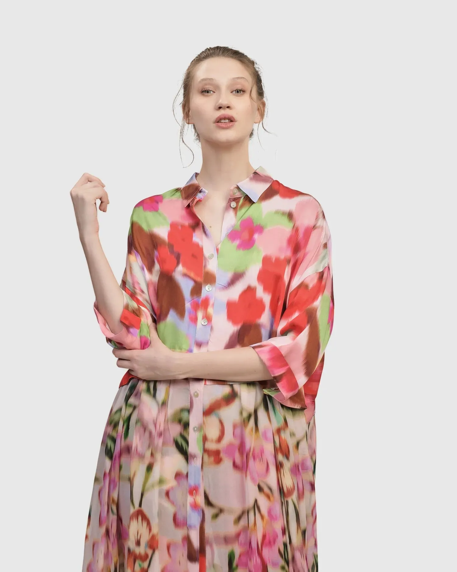 Cherry Blossom Babydoll Top, Blush