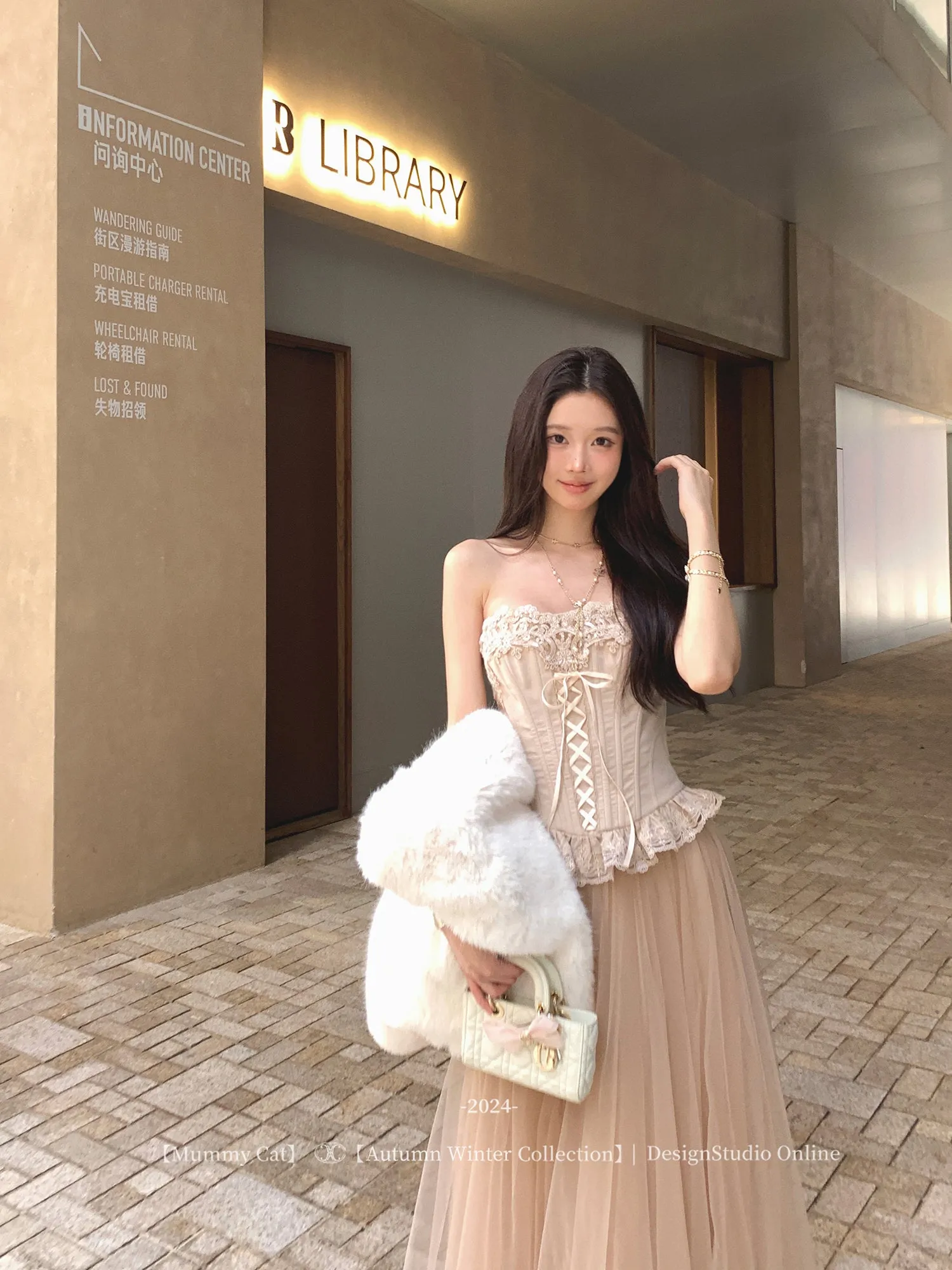 [Mummy Cat] My Ballerina Angel Embroidery Lace Corset and Fairy-like Tulle Skirt